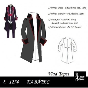 Kabát cosplay Vlad Tepes