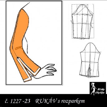 DLOUHÝ RUKÁV s rozparkem: ŠATOVÝ, HALENKOVÝ 