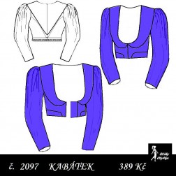 Lajblík - kabátek Julie, Jaroslavice r. 1870 až 1900
