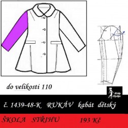 Škola střihu - RUKÁV raglánový kabátový do vel. 110