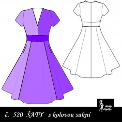 Šaty s kolovou sukní Lilian