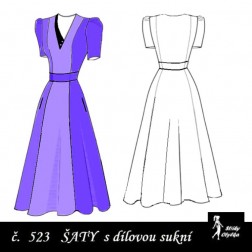 Šaty s dílovou sukní Martina